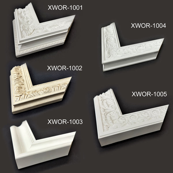 X-Large Thick Wooden Ornate White Frame Classic Handmade Chunky Photo Frames