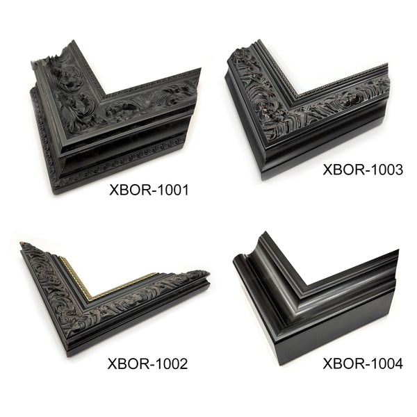 X-Large Thick Wooden Ornate Black Frame Classic Handmade Chunky Photo Frames