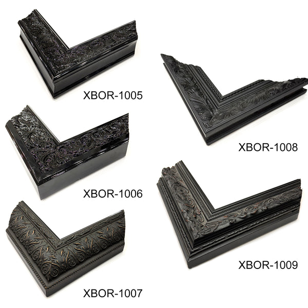 X-Large Thick Wooden Ornate Black Frame Classic Handmade Chunky Photo Frames