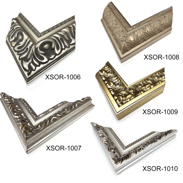 X-Large Thick Wooden Ornate Silver Frame Classic Handmade Chunky Photo Frames