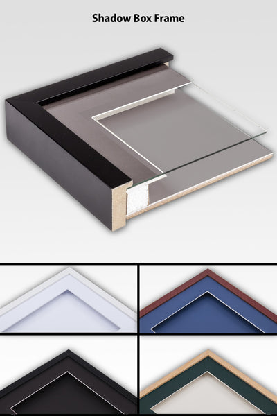 Extra Large Shadow Box Deep Frames 3D Display Wooden Deep Frame w/ Mat DIY Craft