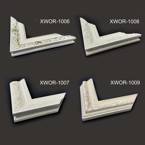 Antique Thick Wooden Ornate White Frame Classic Handmade Chunky Photo Frames