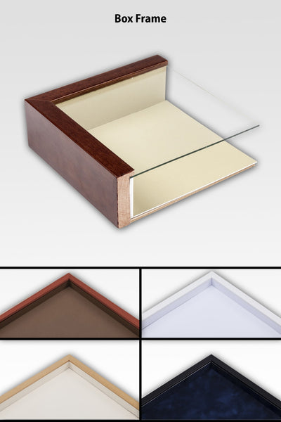 1:1 1:2 Deep Box Frames 3D Display Wooden Timber Frame with Mat DIY Craft Memory