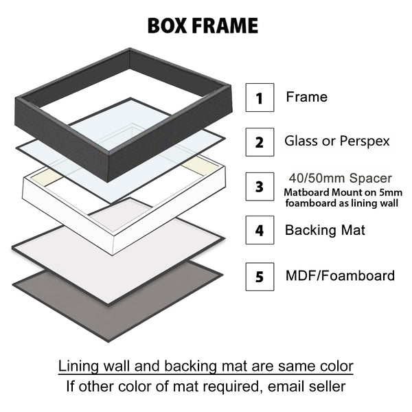 Deep Box Frames 3D Display Wooden Timber Deep Frame with Mat DIY Craft Memory