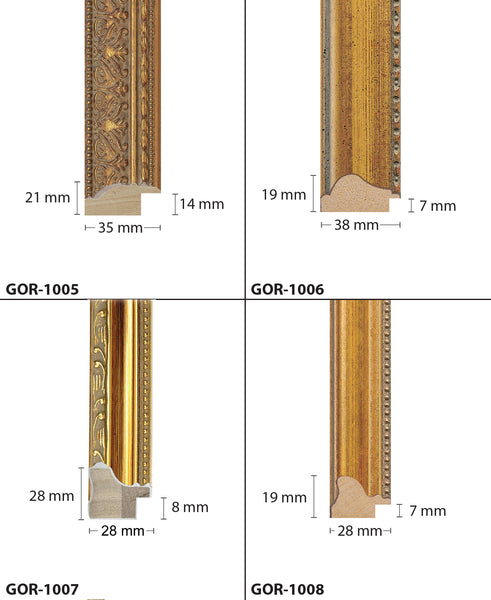 Wooden Square, Ornate Gold, Classic gold photo frame from 8x8", 10x10", 12x12",