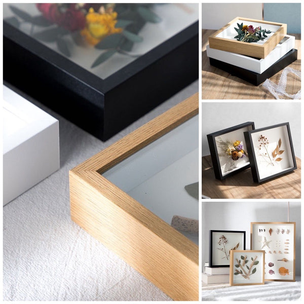 Extra Large Deep Box Frames 3D Display Wooden Timber with Mat DIY Craft Memory