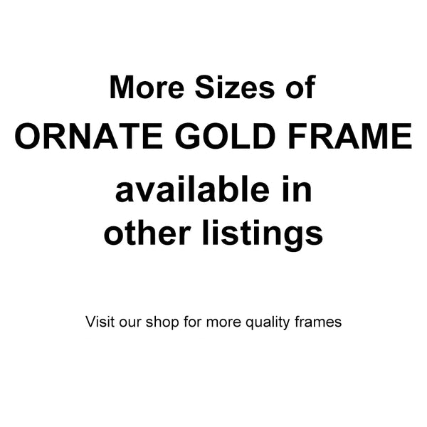 Square Thick Wooden Ornate Gold Frame Classic Handmade Chunky Photo Frames Wall