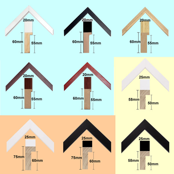 Deep Box Frames 3D Display Wooden Timber Deep Frame with Mat DIY Craft Memory