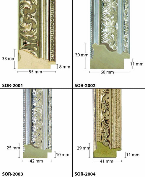 Wooden Square, Ornate Silver, Classic silver, photo frame from 8x8" to 24x24",