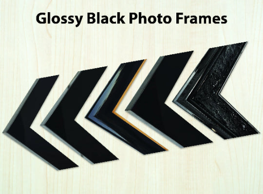 Glossy Black Photo Frames A4, A3, 8x10", 8x12", 10x13", 11x14", 12x18" size AU M