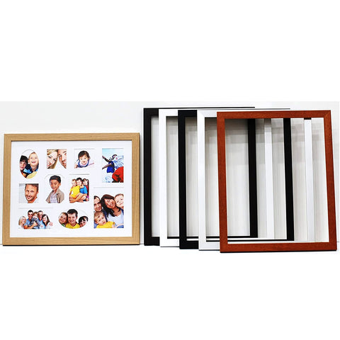 14x18"(355x457mm) Multi window photo mat, 9 different mat color selection, 6 fra