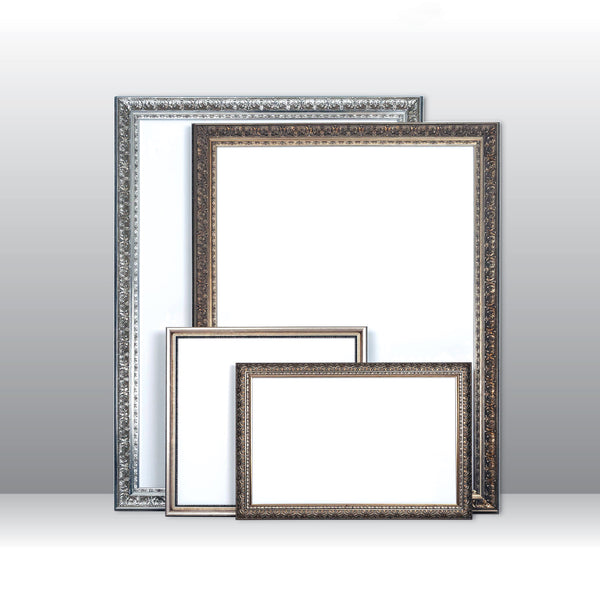 Wooden Square, Ornate Silver, Classic silver, photo frame from 8x8" to 24x24",
