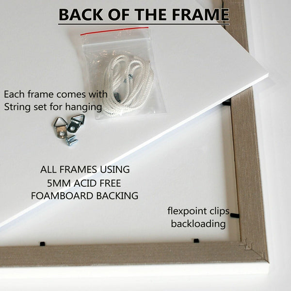 Wooden Ornate White, Classic white,  photo frame A0, A1, A2, A3, A4,  Clear Glas