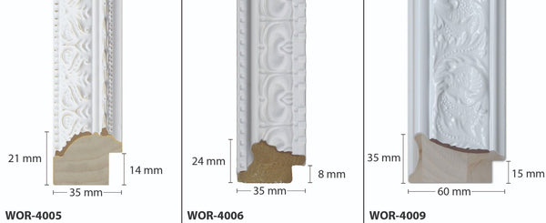 Wooden Ornate White, Classic white,  photo frame A0, A1, A2, A3, A4,  Clear Glas