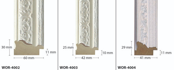 Wooden Ornate White, Classic white,  photo frame A0, A1, A2, A3, A4,  Clear Glas