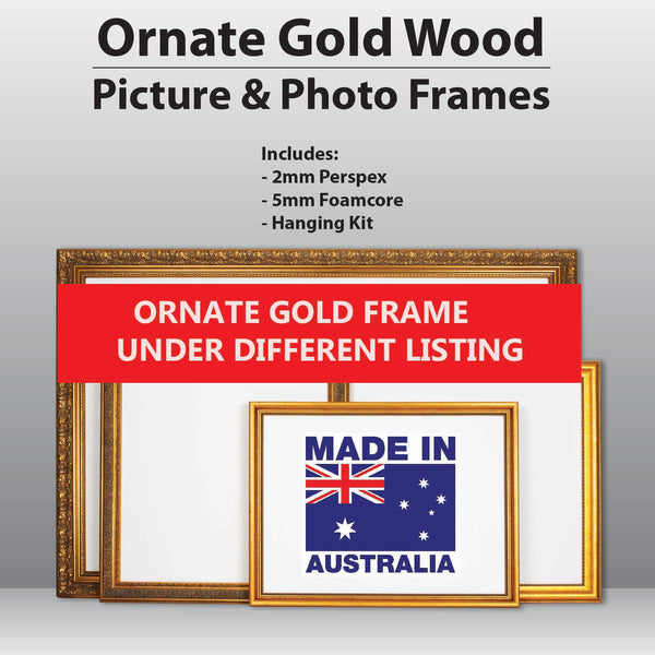 Wooden Ornate White, Classic white,  photo frame A0, A1, A2, A3, A4,  Clear Glas