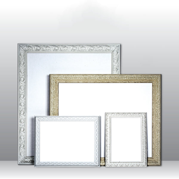 Wooden Ornate White, Classic white,  photo frame A0, A1, A2, A3, A4,  Clear Glas