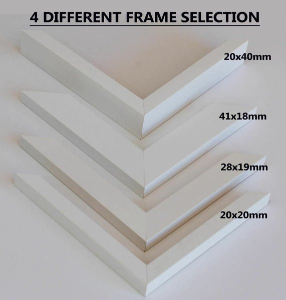Wooden white photo frame, white picture frame, B1(700x1000mm), B2(500x700mm), B3