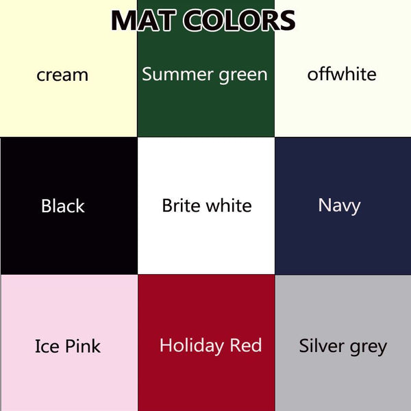 16x20"(406x508mm) Multi window photo mat, 9 different mat color selection, 6 fra