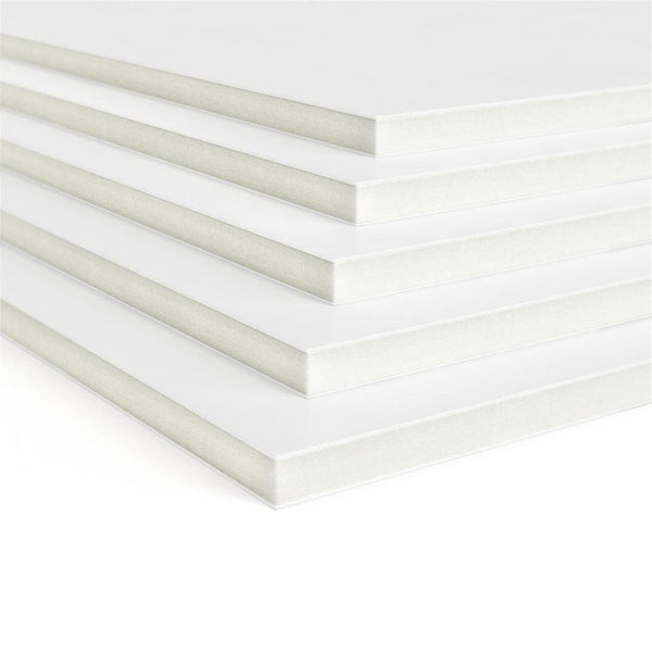 5x White 10mm Thick Foamboard Backing Board Extra Rigid Core Acid Free Lightweig